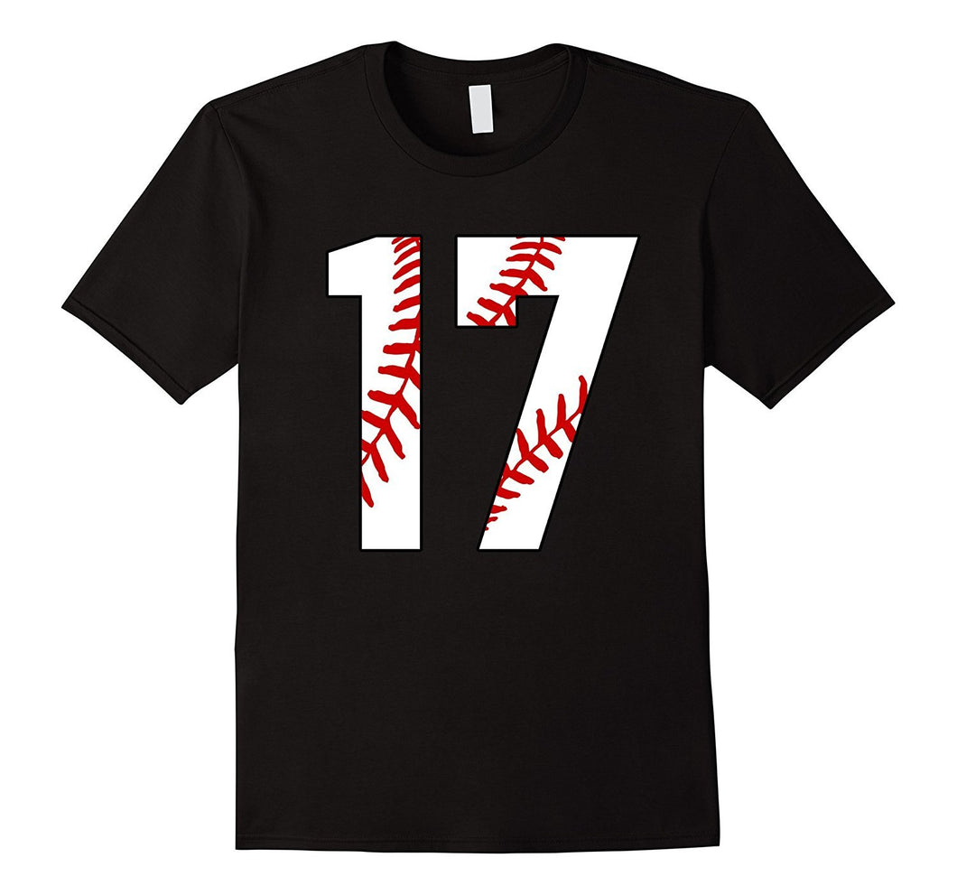 #17 Baseball 17th Birthday Seventeen Baseball Mom T-Shirt