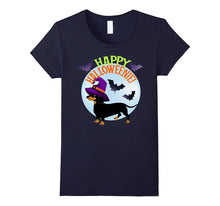 Dachshund Wiener Dog Halloween Tee Happy Halloweenie Witch