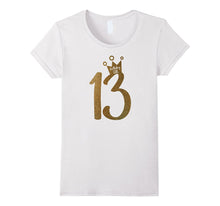 Teen Gold 13th Birthday Shirt 13th Birthday TShirt