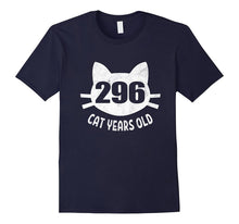 296 Cat Years Old T-Shirt Funny 70th Birthday Gag Gift