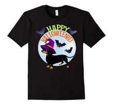 Dachshund Wiener Dog Halloween Tee Happy Halloweenie Witch