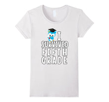 I Survived Fifth Grade T-Shirt Graduation Kids Owl Grad Shir