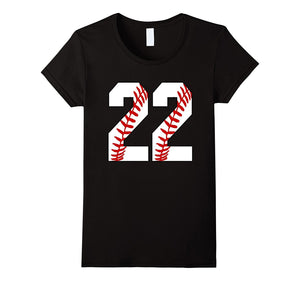 #22 Baseball 22nd Birthday Twenty-Two Baseball Mom T-Shirt