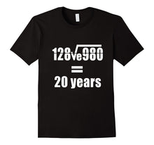 20th Wedding Anniversary T-Shirt Math Equation Gift Shirt