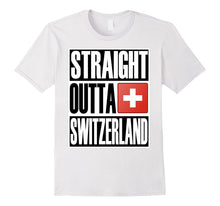 Straight Outta Switzerland Funny Swiss Gift Flag T-Shirt