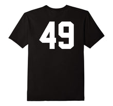49 Sports Jersey Number on Back T-Shirt for Team Fan Player