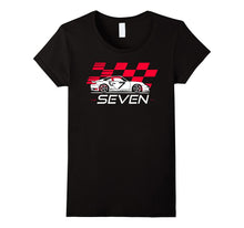 Race Car 7th Birthday T-Shirt Seven Year Old Boy Party
