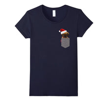 Funny Puggle in a Pocket Cute Beagle Pug Christmas Tshirt