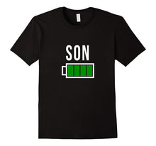 Son Battery Power Full T-Shirt Funny Energetic Child Match