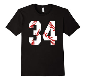 #34 Baseball Laces Baseball Mom Jersey Love Baseball T-Shirt