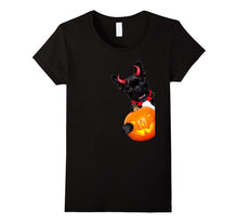 Cute Evil Dog With Pumpkin Funny Halloween T Shirt