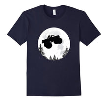 Flying Jumping MONSTER TRUCK Over the Moon Tshirt for Men An