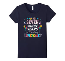 Seven Whole Years of Being Awesome T-Shirt 7th Birthday