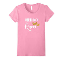 Funny Birthday Queen T Shirt Gold Tiara Crown