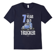 Birthday Shirt Boy 7 Year Old Kids Toddler Trucker T-Shirt