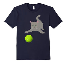 Little Kitten Playing With a Tennis Ball Tshirt Kitty Cat
