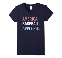 AMERICA. BASEBALL. APPLE PIE. Sport Summer Patriotic T Shirt