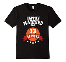 13th Wedding Anniversary T-Shirt Basketball Couple Gift Tee