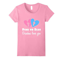 Gender Reveal T Shirt for Grandma Pink or Blue She Loves You