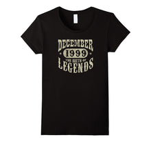 18 Years 18th Birthday December 1999 Birth of Legend T-Shirt