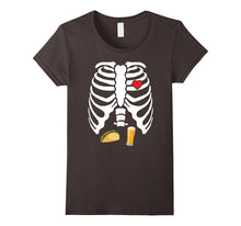 Skeleton Pregnancy Tacos Beer XRay Rib Cage Halloween TShirt