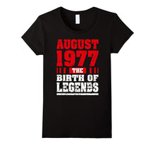 40 Years Old Tee Gift for 40th Birthday Born in August 1977