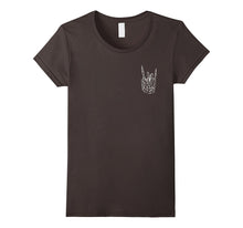 Rock Hand Shirt Skeleton Rocking It Heavy Metal Horns Tee