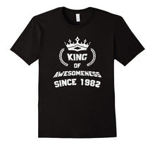 Mens King of Awesomeness 35th Birthday T-Shirt Age 35 for Men