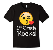 First Grade Rocks Shirt Funny 1st Grader Teacher Hearts Love