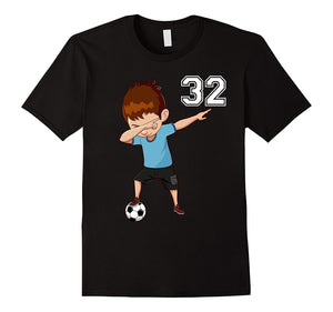 #32 Soccer Shirt Boys Funny Dabbing Dab Dance Soccer Ball