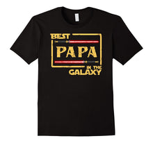 Mens Best Papa in the Galaxy Father's Day Papa T-Shirt