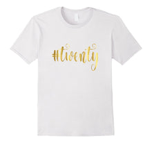 20th Birthday Shirt Gift Gold Hashtag Twenty 20 Daughter