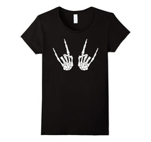 Halloween Rocker Hand Sign Skeleton Tee Shirts Gift 2017