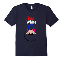 Fourth of July Red White and Due Baby Girl Pregnancy T-Shirt