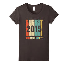 Retro August 2015 T-Shirt 2 Yrs Old Bday 2nd Birthday Tee