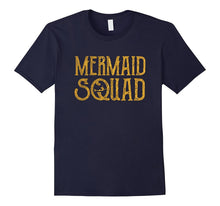 Mermaid Squad. Mermaid Lovers Gold T-Shirt.