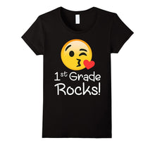 First Grade Rocks Shirt Funny 1st Grader Teacher Hearts Love