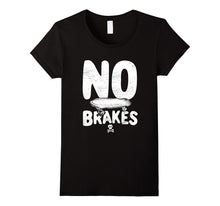 No Brakes Skull & Crossbones Skateboard Apparel T-Shirt
