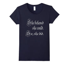 Script Feminine She Believed She Could So She Did T-Shirt