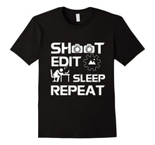 Funny Photographer T-Shirt, Shoot Edit Sleep Repeat Shirt