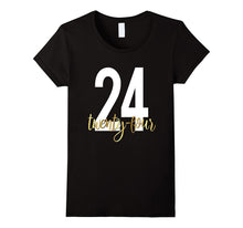 24th Birthday Shirt Gift Party Gold Bestie Twenty Four 24
