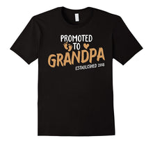 Mens Promoted to Grandpa Est 2018 T-Shirt - New Grandparents Baby