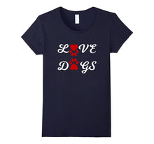 Love Dogs Paw Print Heart T-Shirt