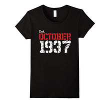Est October 1937 Shirt 80th Birthday Gifts TShirt