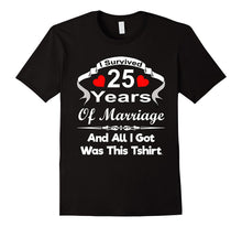25th Wedding Anniversary Tshirt Marriage Husband Wife Couple