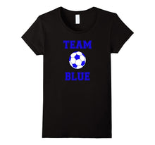 Team Blue Boy Soccer Ball T-Shirt Gender Reveal Party Time