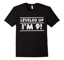 Leveled Up! Happy 9th Nine Birthday Boy T-Shirt T Shirt Tee
