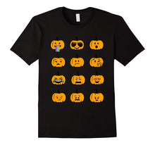 Pumpkin Emoji Faces Tshirt for Halloween