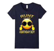 Aunt of the Birthday Boy Cool Emoji T-Shirt Gift for Aunt