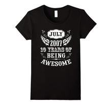 10 Years of Being Awesome Birthday Tee July 2007 Shirt Kids